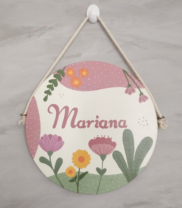Hanging Wooden log painting 8inch