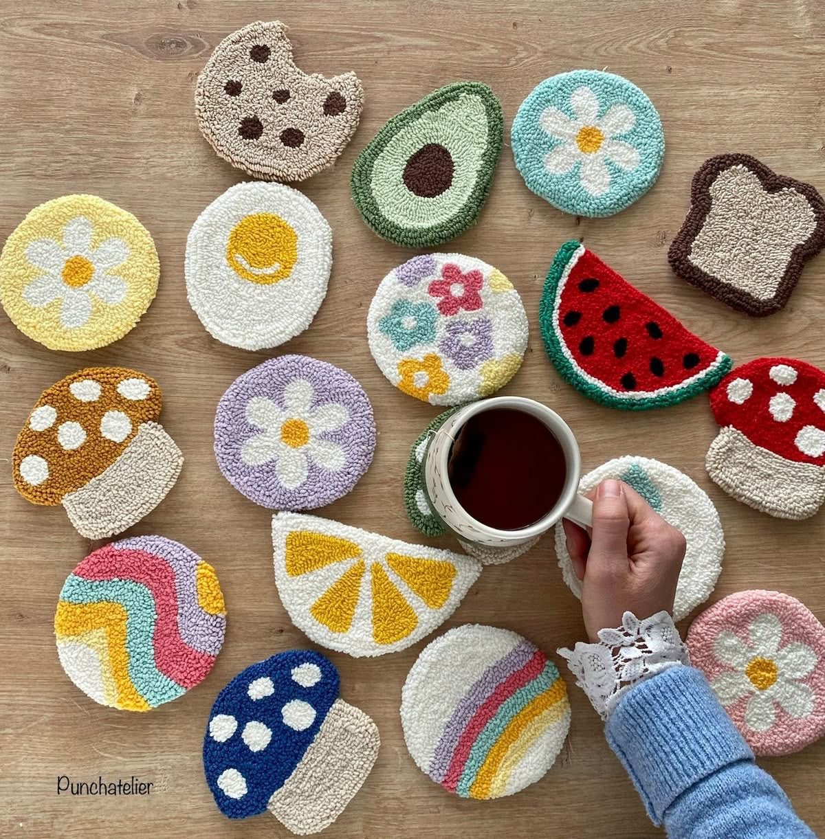 Punch Needle Coasters