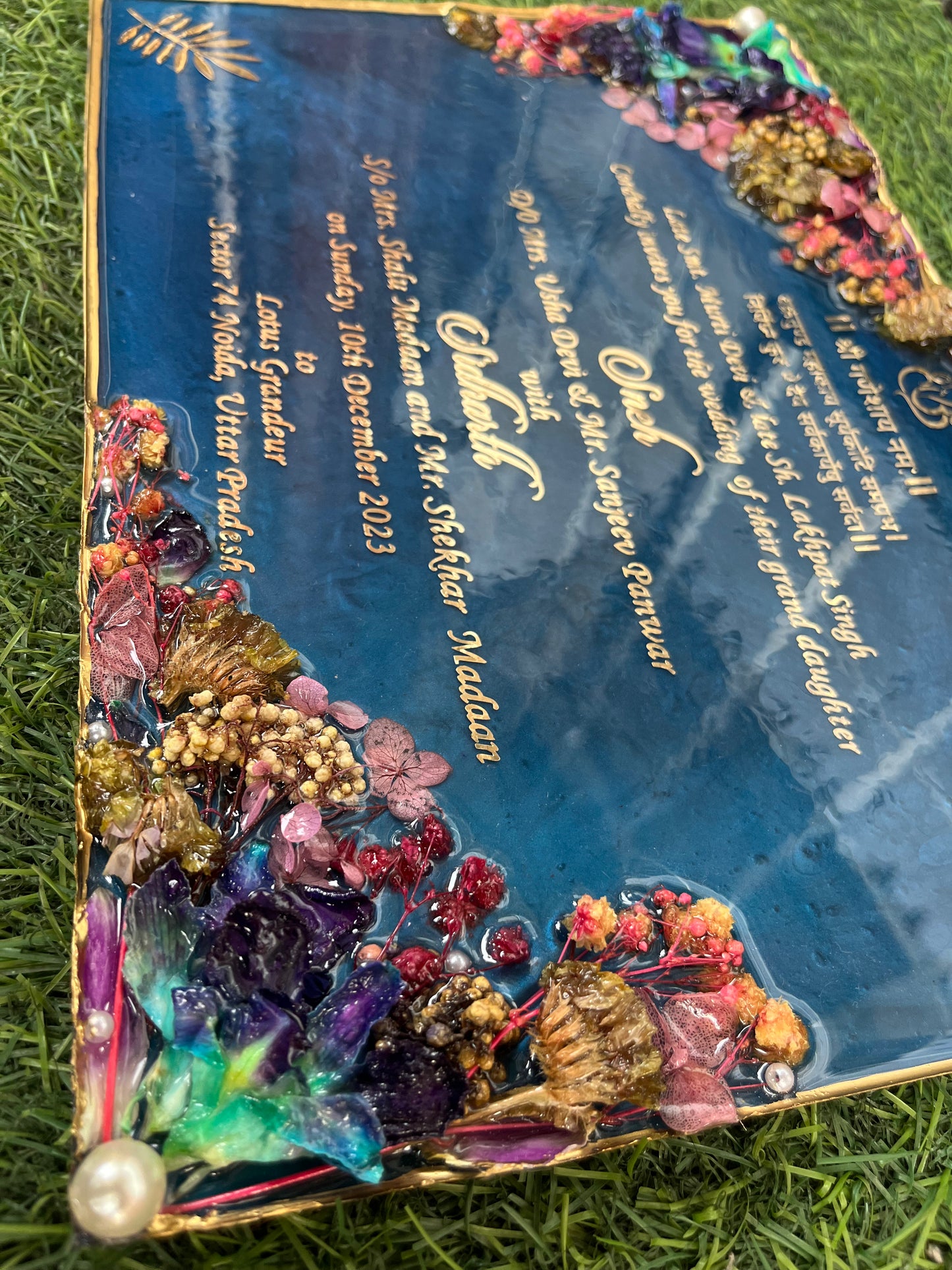 Resin Wedding Card