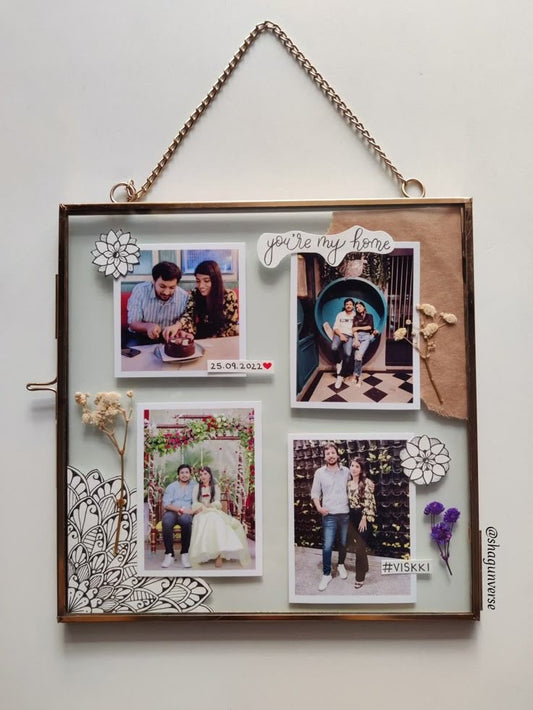 Mix media photo frame 7x7 inch