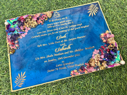 Resin Wedding Card